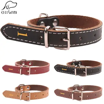 Halsband Leder einfarbig