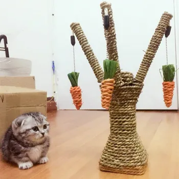 

Cat Kitty Climbing Frame Tree Tower Shelves Scratching Post Sisal Rope Funny Playing Toy HFing