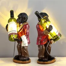 Винтажная барная спальня орангутанг стеклянный стол из полиэстера настольная лампа украшение комнаты подарок