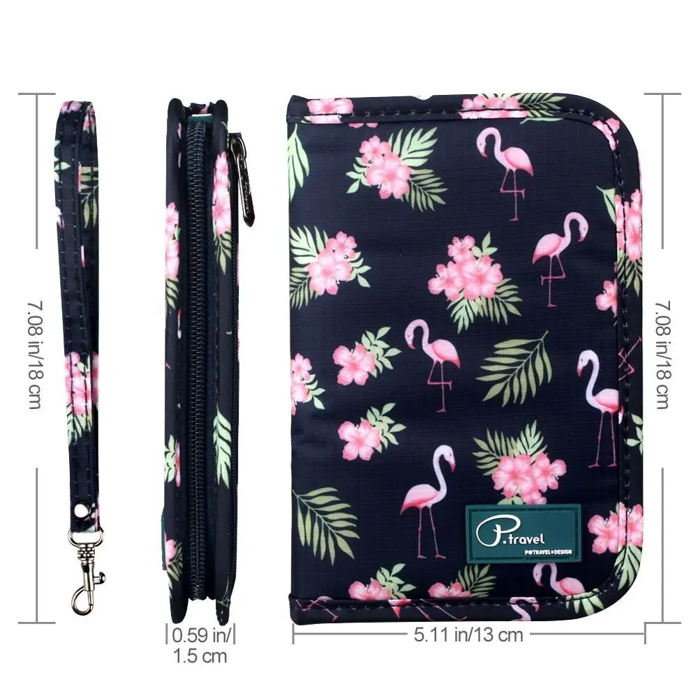 

Cute Flamingo Women Men Travel Passport Wallet Purse ID Credit Card Cover Case Passport Holder Document Organizer Passport Bag