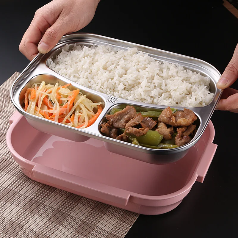 1 PCS Food container portable 304 stainless steel thermos insulated lunch box children adult lunch box leakproof AP11161131