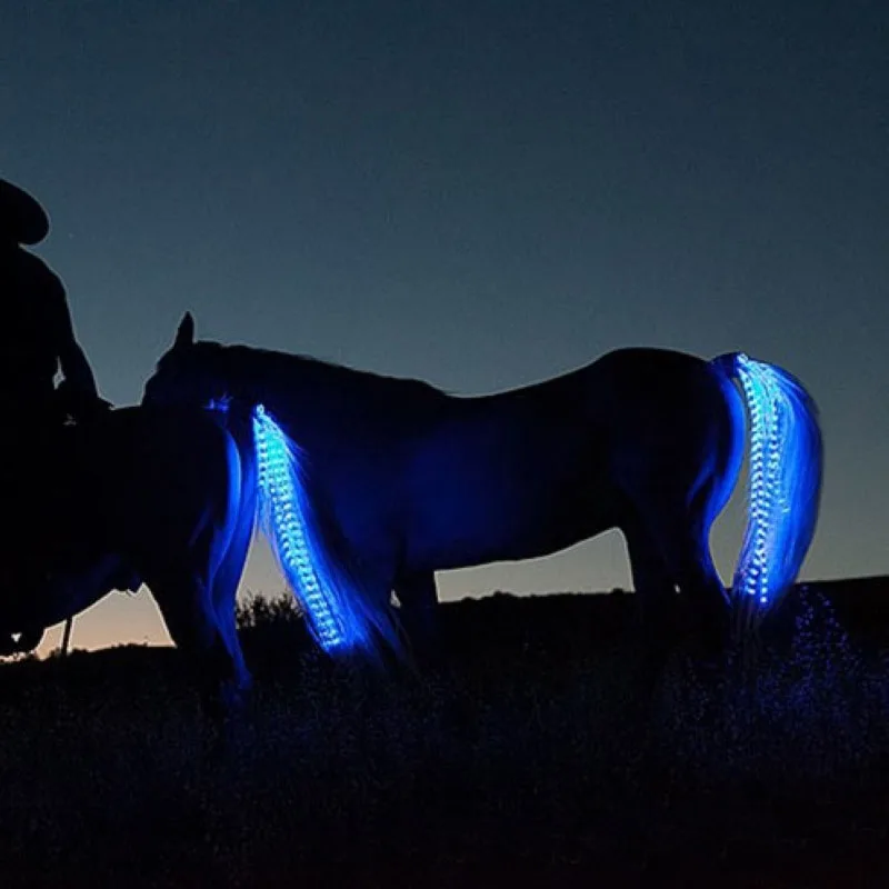 LED Coda di Cavallo SOTTOCODA Harness 100cm lunga Neon Lights Riding visibile Lampada 3 COLORI 