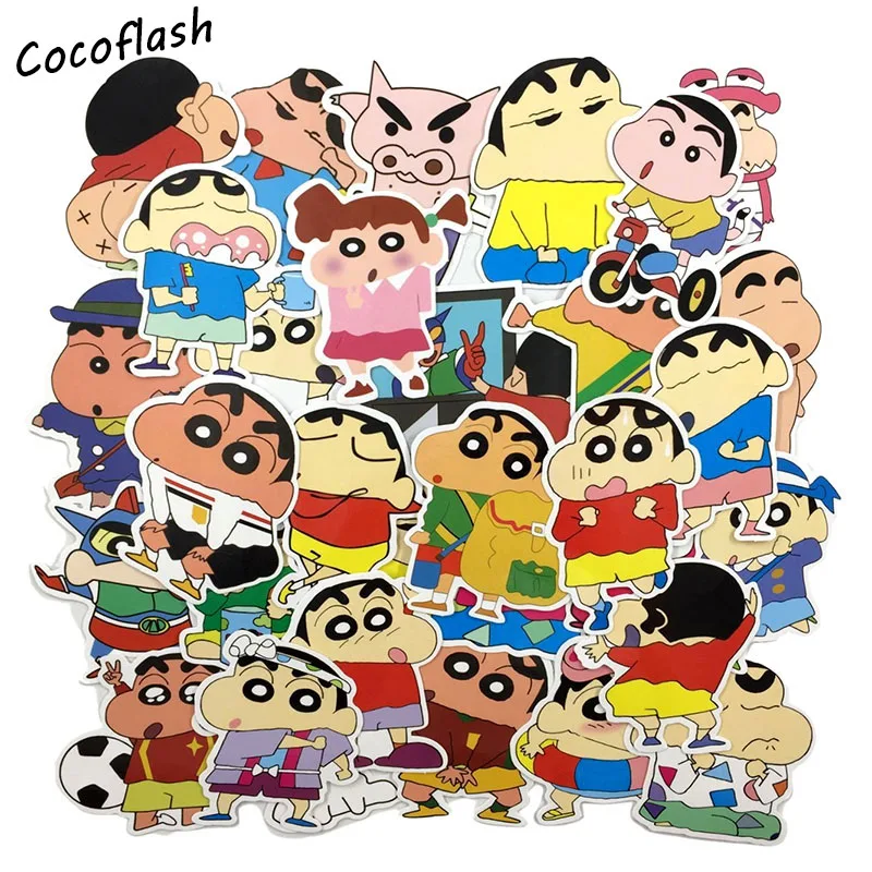 50 шт./компл. Kawaii Crayon Shin chan мультфильм DIY граффити наклейки для ноутбука мотоцикл