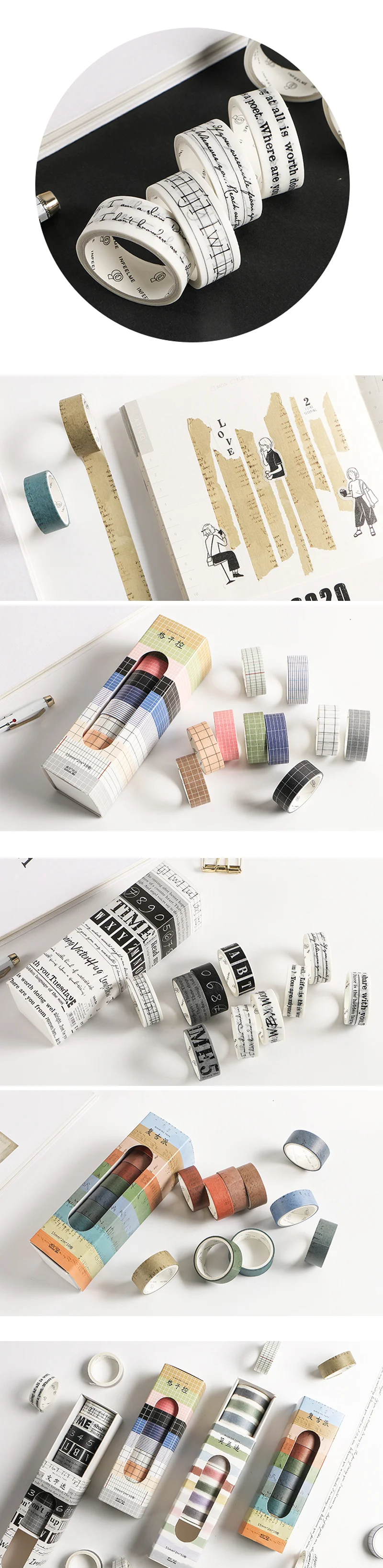 10 Pcs/Lot Vintage English lattice washi tape diy decoration for scrapbooking masking tape adhesive tape