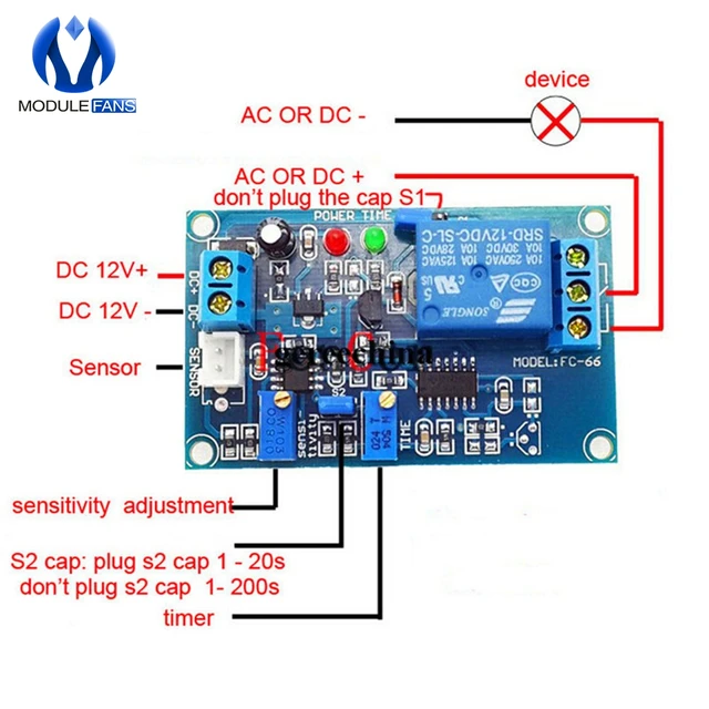 Modulo Relè Fotoresistenza - Interruttore Luce Regolabile, DC 12V - Sensore Di Luminosità Con Cavo - Foto 7
