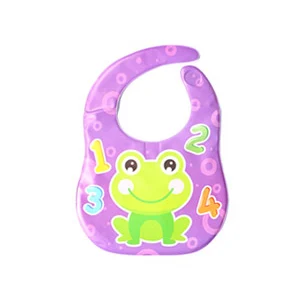 Funtogether/милый детский нагрудник для младенцев, Детский мягкий нагрудник с героями мультфильмов, водонепроницаемый слюнявчик, регулируемый слюнявчик для малышей - Цвет: Purple-frog