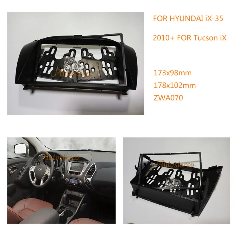 

Car Fitting Kit installation Radio fascia forHYUNDAI iX-35 Tucson iX 2010+ Facia Panel Dash Trim Kits facia frame panel mount