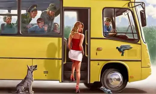 Sexy-Yellow-Bus-Cool-Dog-Beauty-Pin-Up-USSR-Soviet-Vintage-Retro-Decorative-Poster-DIY-Wall.jpg_640x640.jpg