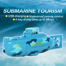 2016 Nova moda Grande Submarino RC Brinquedos Ao Ar Livre 3311 De Água RC 6CH barco Lancha Modelo de Alta Potência 3.7 V Modelo de Barco De Brinquedo De Plástico