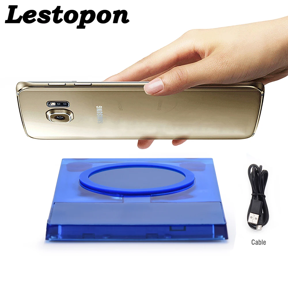 Qi Wireless Charger 5W carregador sem fio universal USB Charger LED Light for iPhone Samsung Galaxy
