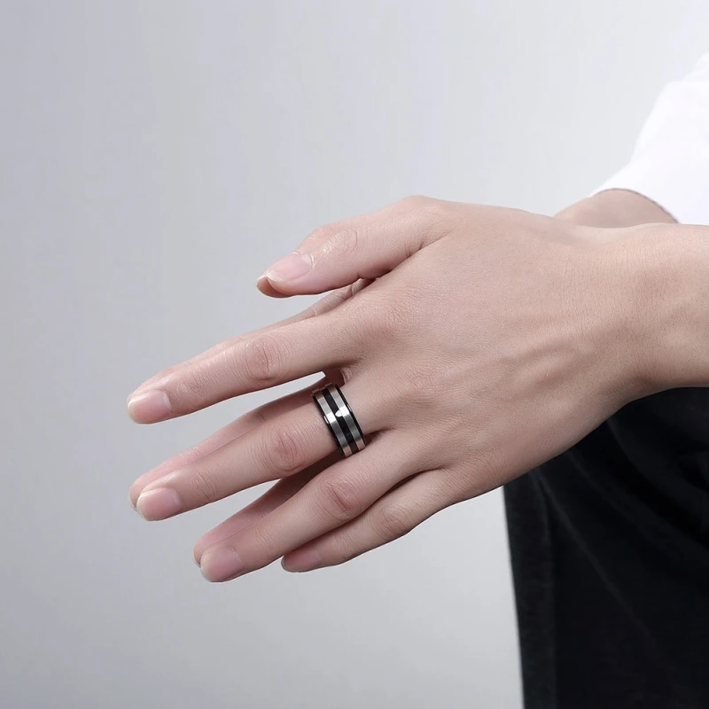 Титановая сталь Спиннер кольцо для мужчин ювелирные изделия Винтаж Черное кольцо для мужчин Панк aneis ювелирные изделия мода anel masculino горячий Спиннер