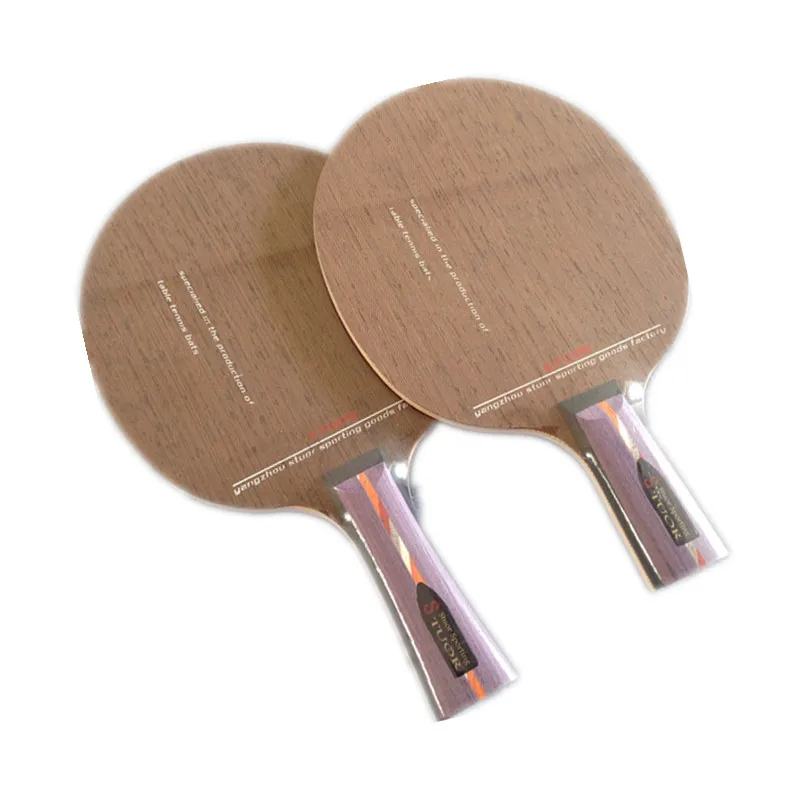 Stuor حقيقية تنس الطاولة مضرب الطابق خمس طبقات من المواد الخشبية الخشب الخالص حلقة يفطر إلى الراتينجية