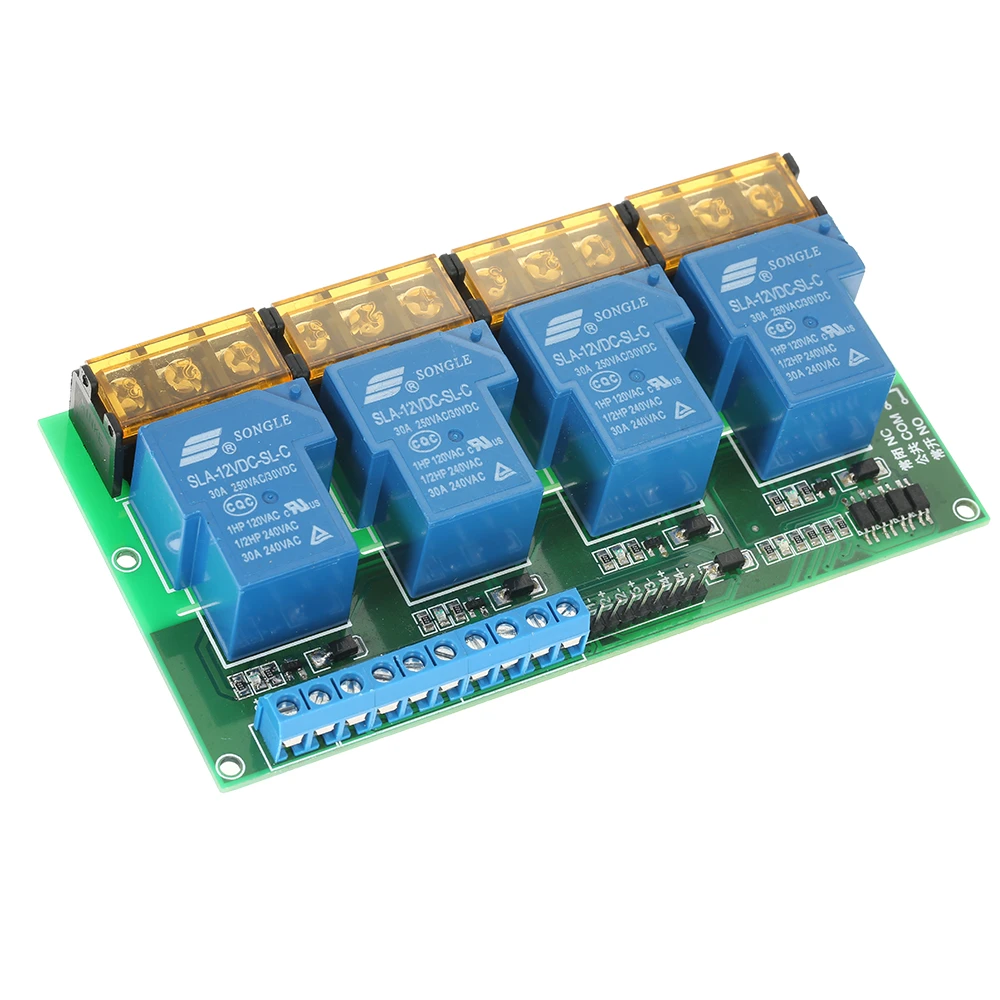 1//2//4 Channel Relay Module Board With Optocoupler High//Low Level Triger 30A
