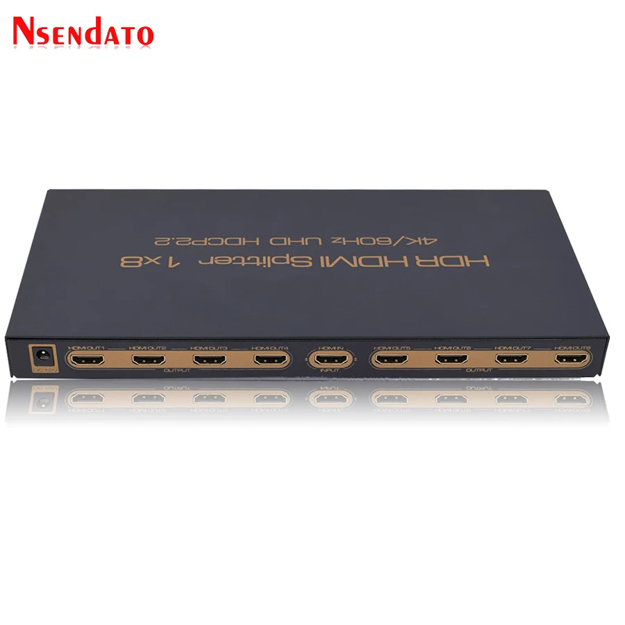 1 в 8 выход 4K HDR Переходник HDMI разветвитель 1080P x 2K 60Hz коммутатор конвертер 1X8