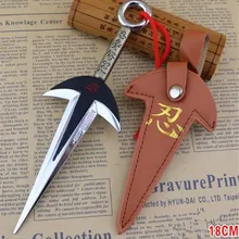 Героя аниме «Наруто четвертый Хокаге Yondaime uzumaki кунаи с кожаный чехол 18 см героя аниме «Наруто фигурку аниме фигурка, японские игрушки A635