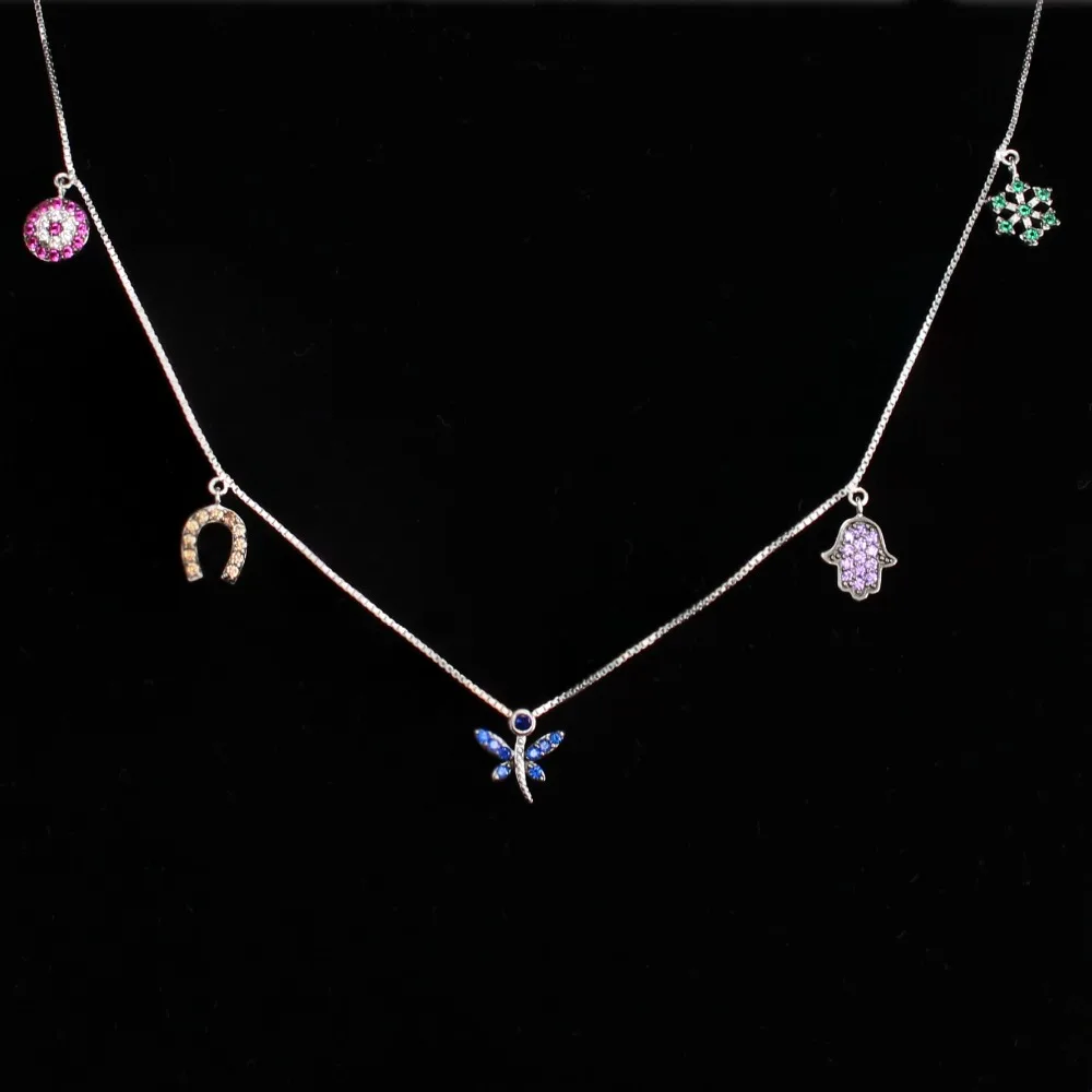 

Newranos 925 Sterling Silver statement Choker necklace hand necklaces fashion collar women jewelry Personalized