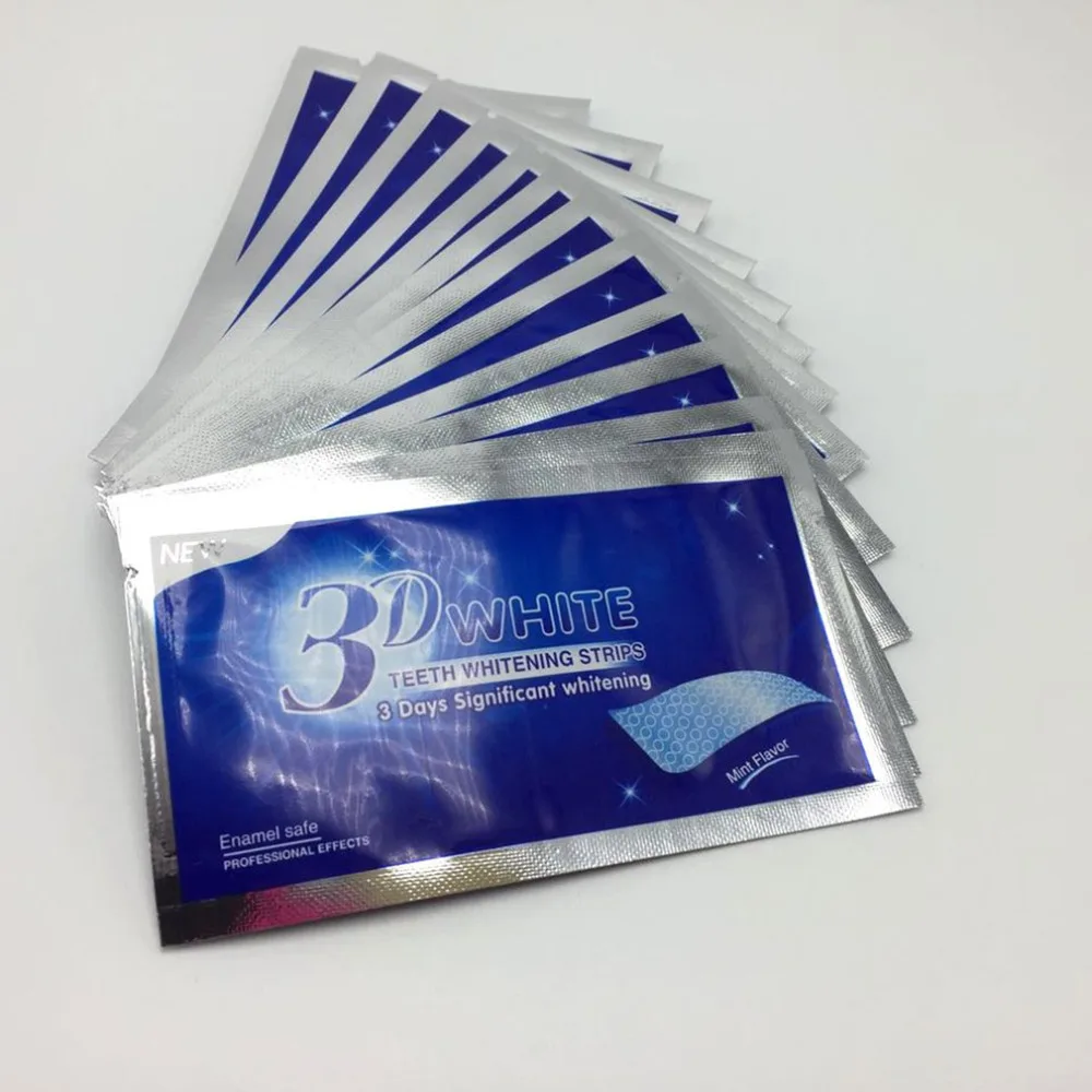 

3D Teeth Whitening Strips Oral Hygiene Care Double Sticks Upper & Lower Teeth Strips Dental White Bleaching Tools Tooth Care New