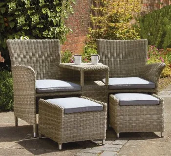 

2017 Sigma rattan garden furniture outdoor seats with footstools