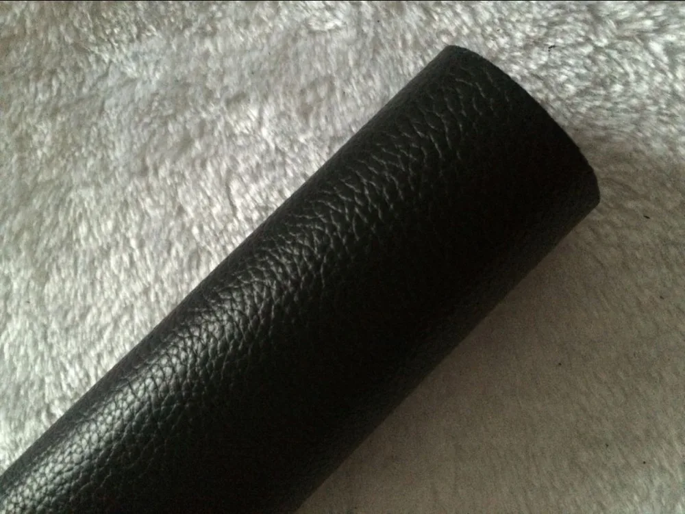 

Black Genuine Grain Cowhide Leather for Making Wallet Purse Bag