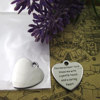 

20pcs--"Nurses prayer"stainless steel charms more style for choosing DIY Charms pendants for necklace