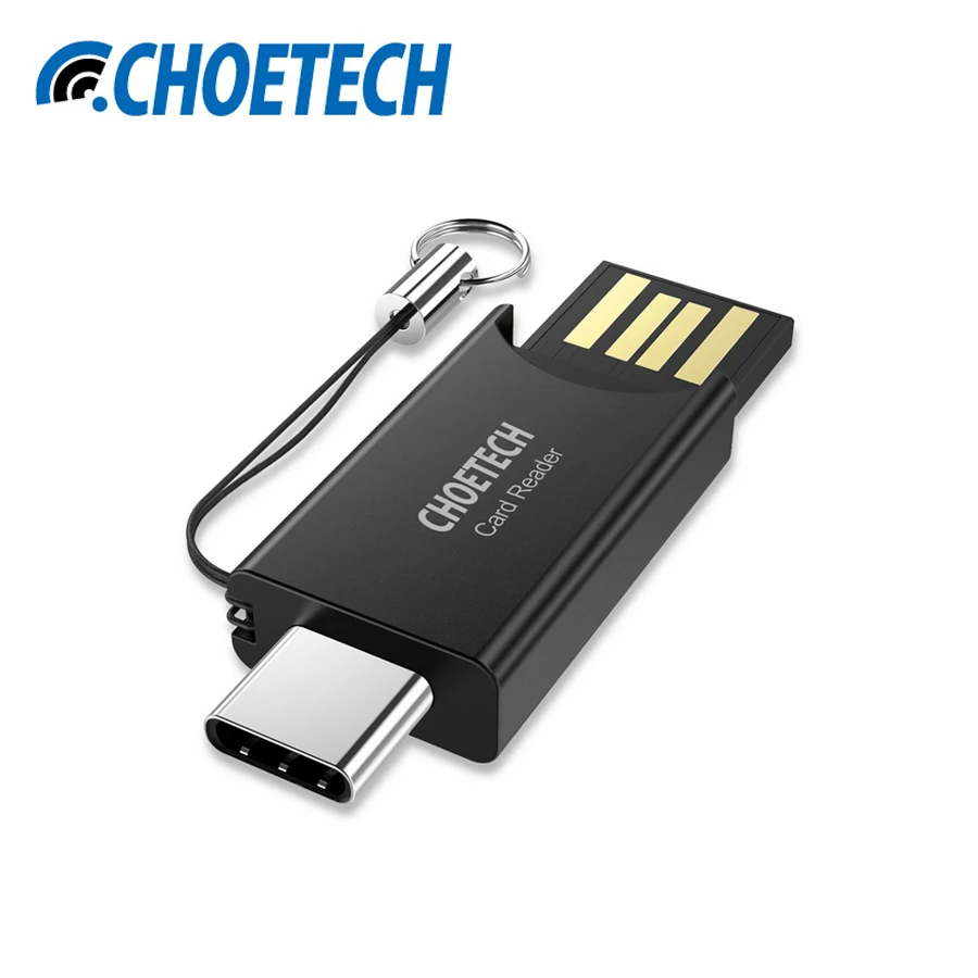 CHOETECH USB C Micro SD Card Reader Memory Card Reader with USB Type C