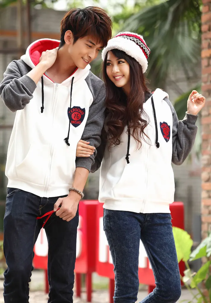 Korean Style new women's autumn casual thick fleece jacket couple sweatshirt|jacket button|sweatshirt xssweatshirt mens |
