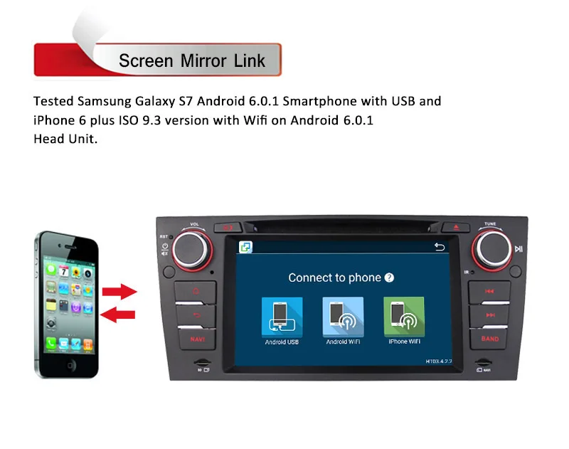 Top 7 Inch Quad Core 1024*600 Android 8.1 Car Stereo Radio GPS Navigation For BMW E90 2004~2012 GPS Capacitive Touch Screen Radio 9