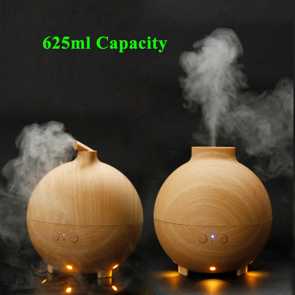 Essential Oil Diffuser Aroma Diffusor Ultrasonic Humidifier Mist Maker Aromatherapy Air Purifier Woodgrain 625ml For home Office aromatherapy essential oil diffuser mini home air humidifier ultrasonic portable aroma atomizer led purifier mist maker