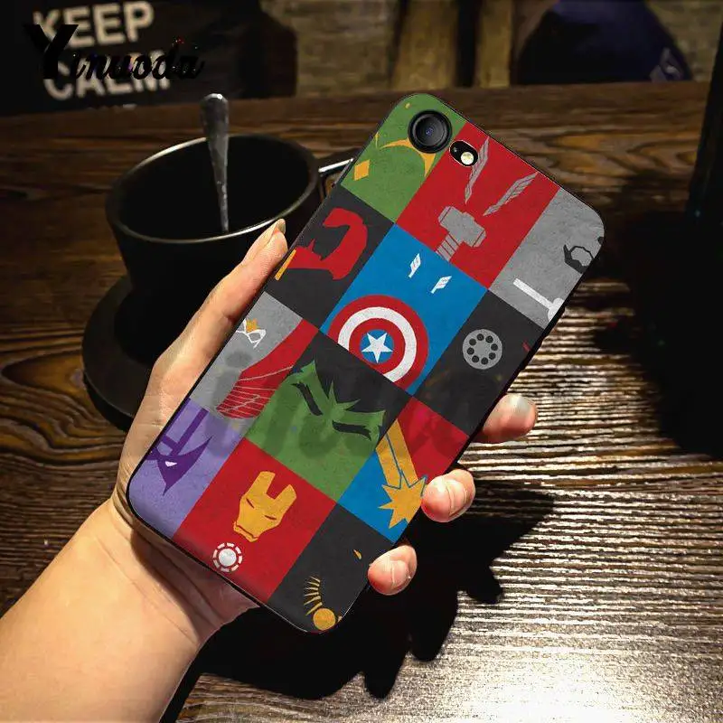 Yinuoda для iphone 7 6 X Чехол Дэдпул Железный человек Marvel Мстители чехол для телефона для iphone 11 Pro Max 7X6 6S 8 Plus 5 5S SE 5C