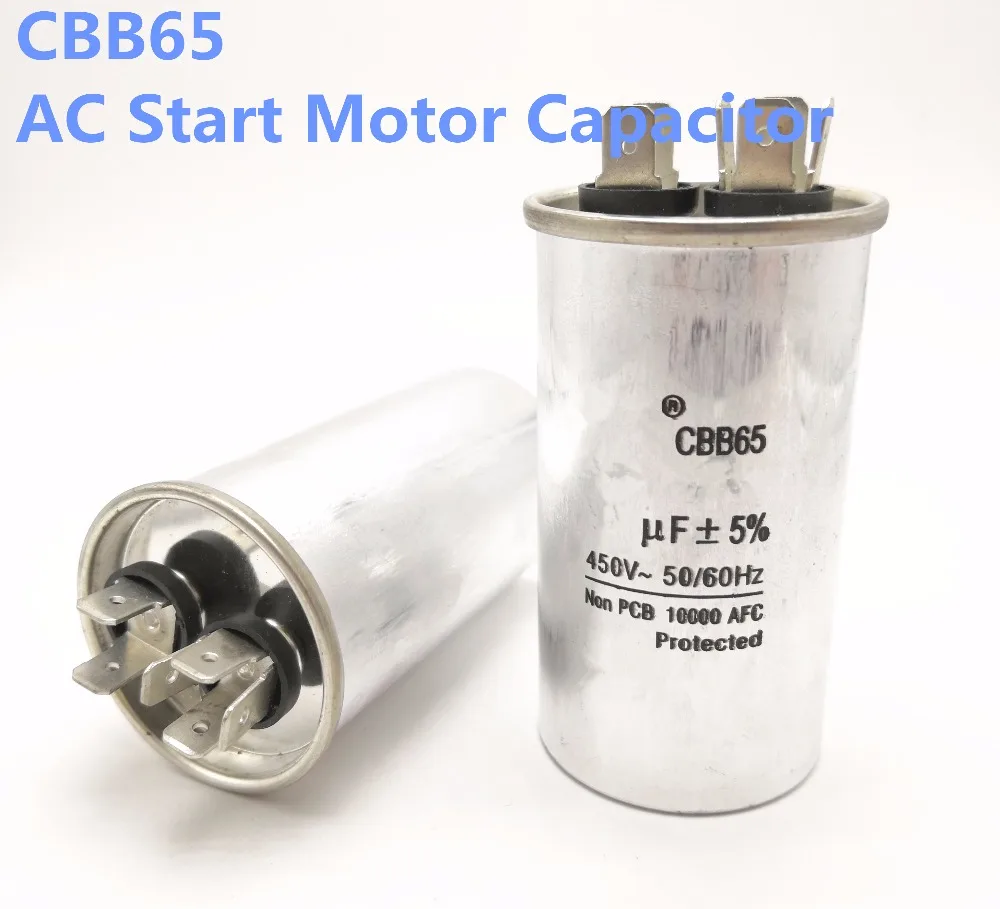 

1pcs CBB65 450v 120uf 160uf 45uf 10AC Start Motor Capacitor Air Conditioner size 50*140mm CBB65
