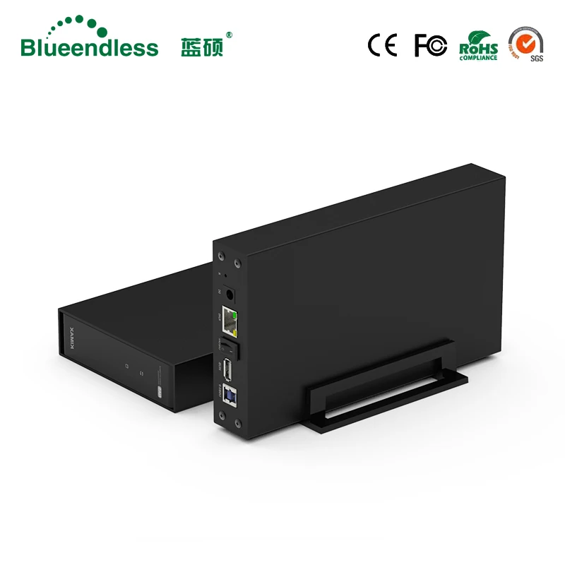 Blueendless беспроводной NAS hdd корпус 3,5 ''sata RJ45 USB 3,0 PC чехол для жесткого диска