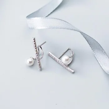 

Pearl Earrings 100% 925 Sterling Silver Drop Earrings Silver Jewelry with Shell Pearl