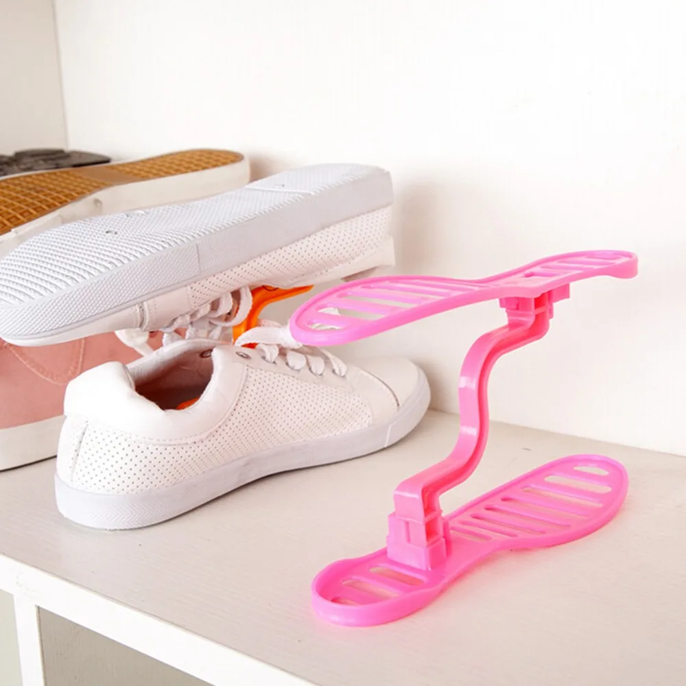 Colors Shoe Hanger Space Saver Plastic Shoe Rack Organizer Stand Shelf Holder Unit Black Light Living Room Furniture