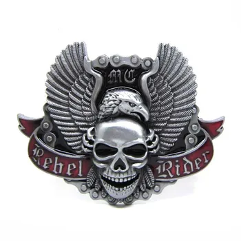 

Angel Skull Eagle Rider MC Motorcycle Club Belt Buckle