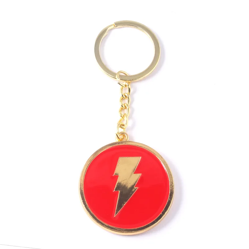 SG ТВ шоу флэш логотип брелки подвески Высокое качество Красный Желтый Shazam Flash Lightning металлический брелок для машины мужские модные подарки - Цвет: K585