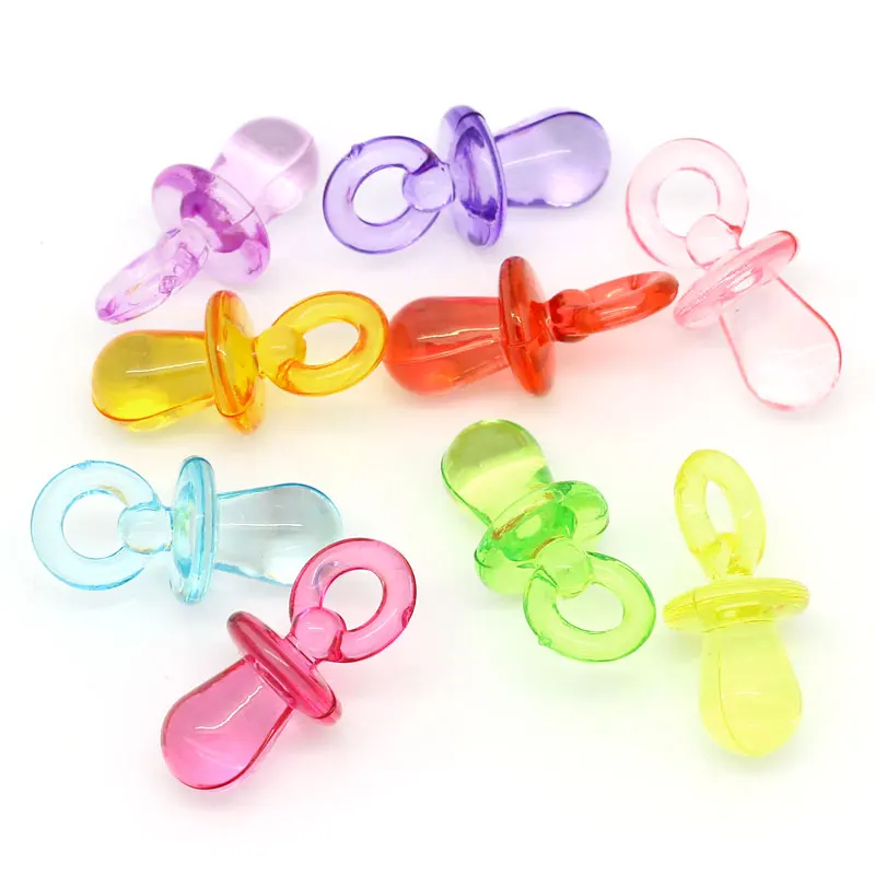Free Shipping 50PCs Mixed Baby Pacifier Acrylic Charm Pendants 31x15mm