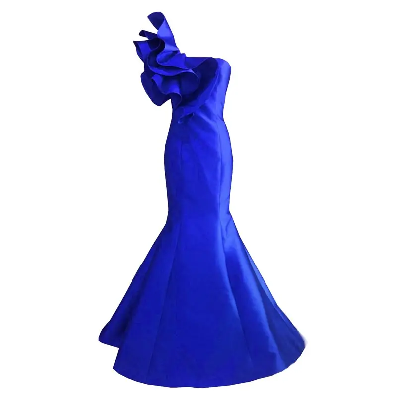 FADISTEE Новое поступление вечерние элегантные вечерние платья Vestido de Festa платье для выпускного вечера Robe De Soiree без бретелек с рюшами на шнуровке - Цвет: royal blue