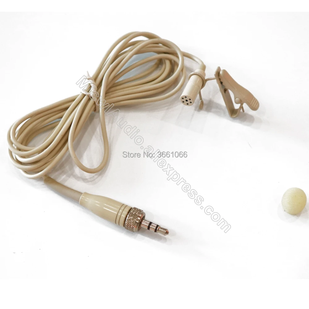 

Beige ME2 with 3.5mm Lock Lavalier Lapel Microphone Mics For Sennheiser G1 G2 G3 G4 Wireless Beltpack System Omidirectional Mic