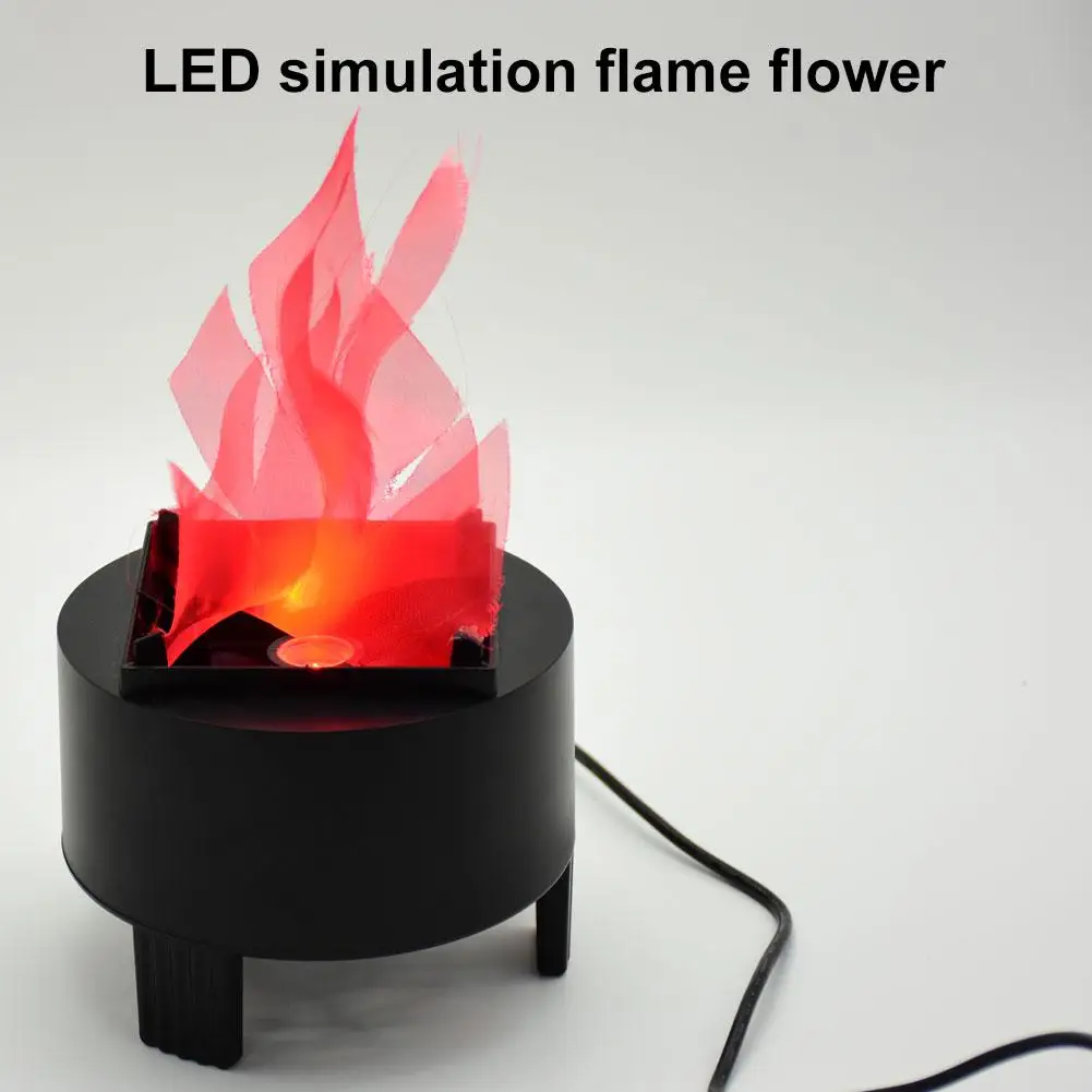 

US/EU plug LED Fake Fire Flame Lamp Torch Light Halloween Bar Stage Set Campfire Party Decor