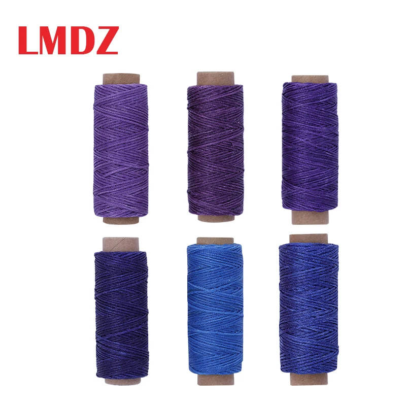 

LMDZ 6 Colors Leather Sewing Waxed Thread Purple Waxed Thread Hand Stitching Thread for Hand Sewing Leather and Bookbinding