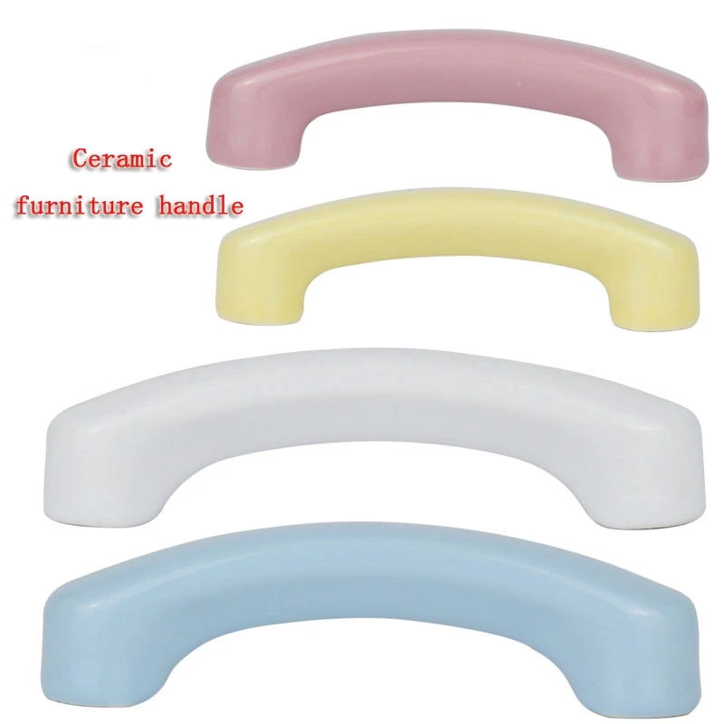 

2pcs Modern minimalist ceramic furniture handle