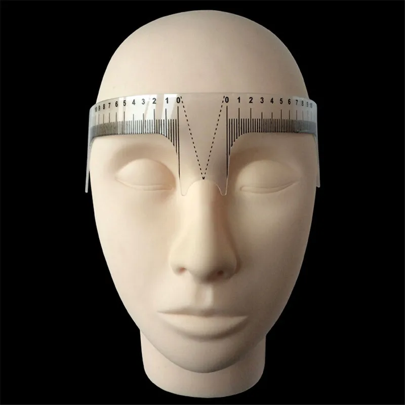 

1PC Reusable Semi Permanent Eyebrow Ruler Eye Brow Measure Tool Eyebrow Guide Ruler Microblading Calliper Stencil Makeup Tools