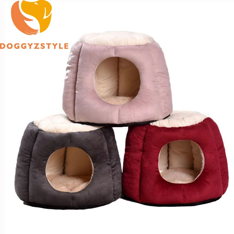 

Soft Fleece Dog Beds Winter Breathable Pet Heated Mat Cats Sleeping Bag Nest Cave Bed For Pug Puppy French Bulldog Teddy