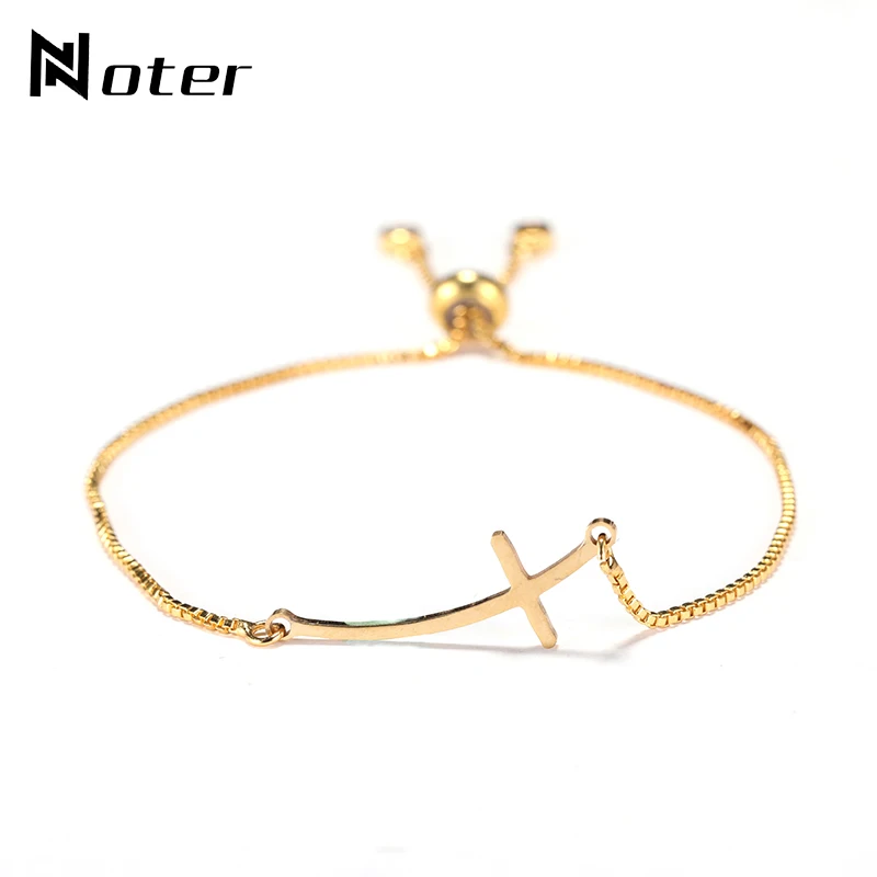 Хит, браслет с крестом для женщин и мужчин, очаровательный золотой цвет, браслет на цепочке, регулируемый металлический браслет с листьями, ювелирные изделия, подарок