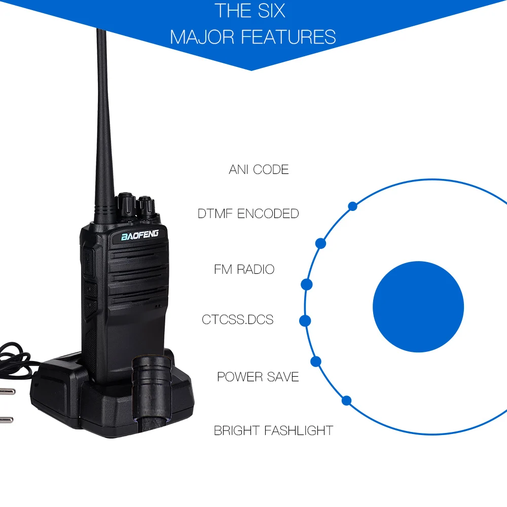 Портативная рация BaoFeng 5 Вт 128 каналов UHF DTMF VOX 1750 Гц Tone FM 1800 мАч UV62 CB|Рации| |