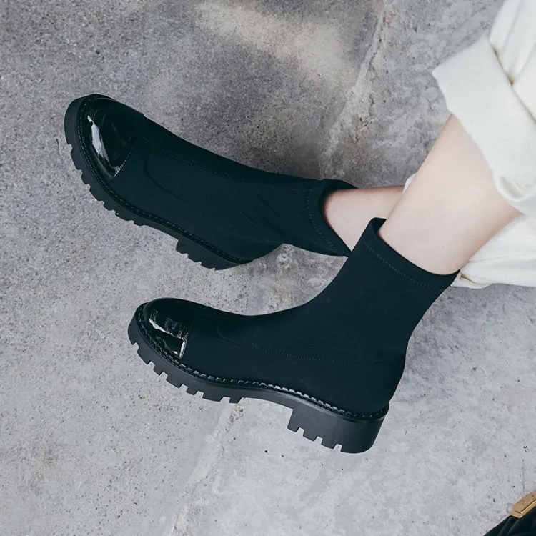 Fashion Women's Boots Round Toe Lycra Elastic Ankle Boots Platform shoes Woman Female Socks Boots 2019 Autumn new
Fashion Women's Boots Round Toe Lycra Elastic Ankle Boots Platform shoes Woman Female Socks Boots 2019 Autumn new