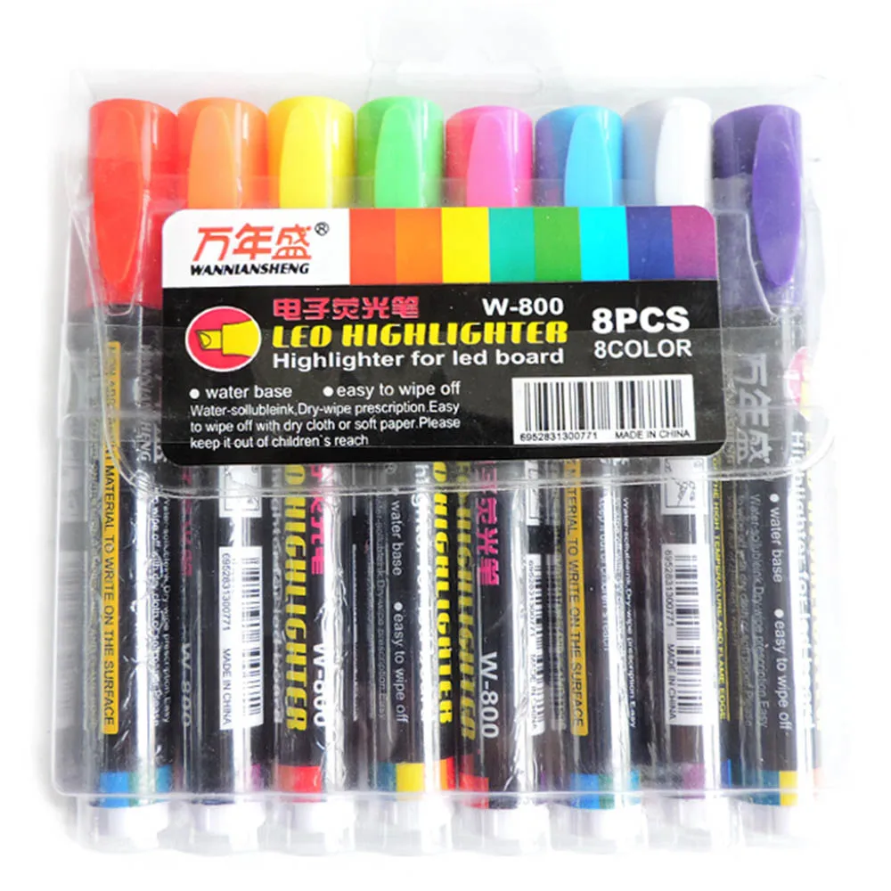 

Beekeeping Tool 8Pcs Bee Pen 8 Colors Queen Bee Marker Pen Beekeeper Highlighter LED Board Marking Marker Apiculture Equipment
