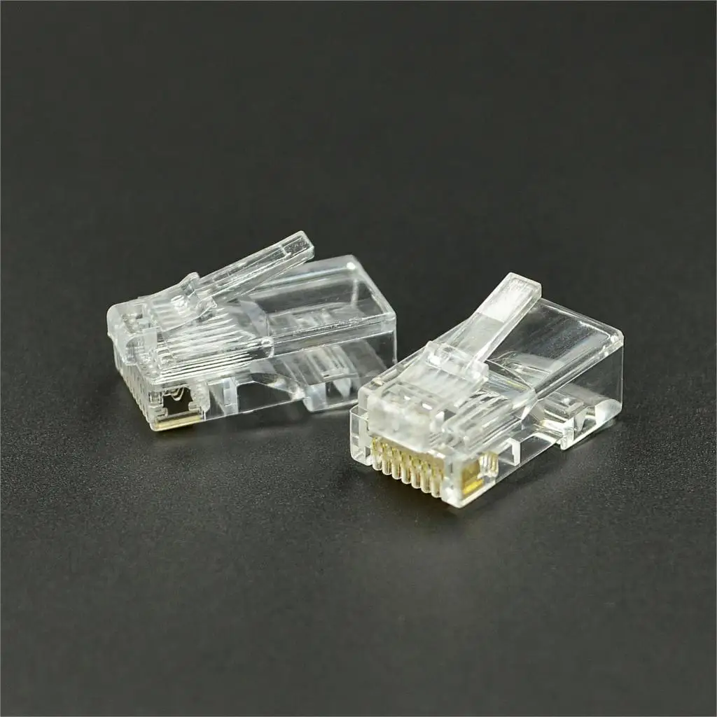 

wholesale 10pcs RJ48 RJ-48 Modular Plug Stranded 10P10C Round Cable Connector
