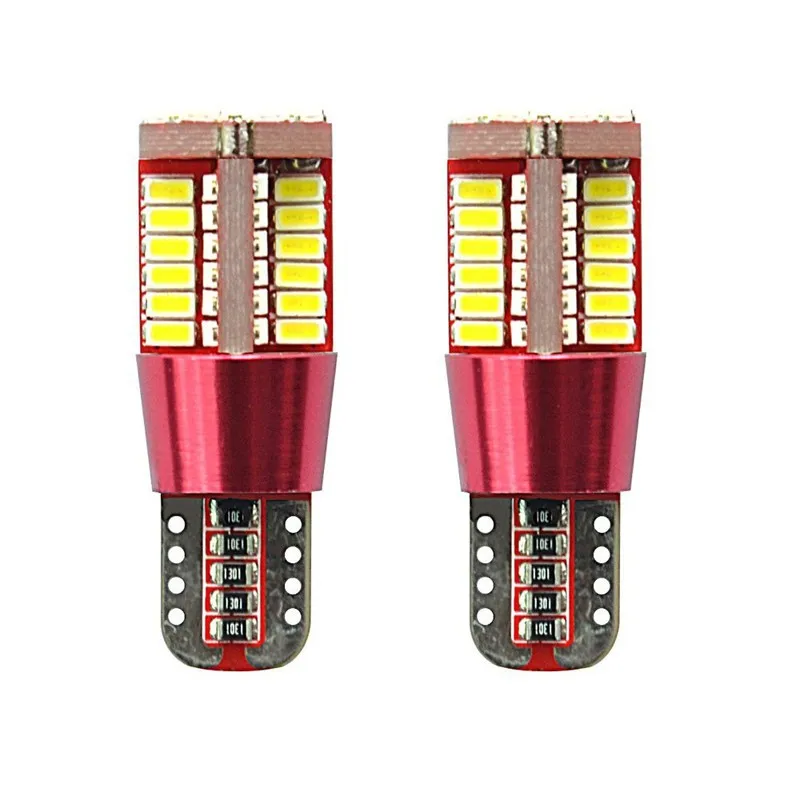 Free Canbus T10 57-SMD 3014 White LED for W5W 194 168 2825 Car Side Wedge Light Automotive Light Bulbs 4