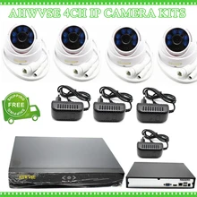AHWVSE 4CH POE Комплект ip-камеры 4 канала 1080 P NVR с 4 шт 2MP ip-камера для помещений